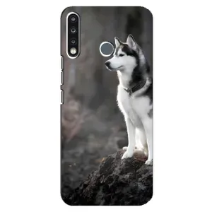 Чехол с Хаски для TECNO Camon 12 CC7 - (AlphaPrint) (Верный пес)