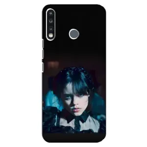 Чехлы Венсдей на TECNO Camon 12 CC7 Уэнсдей (AlphaPrint) (взгляд Уэнздей)