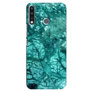 Мраморный чехол на TECNO Camon 12 CC7 (VPrint) (Зеленый мрамор)