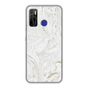 Мраморний чехол на TECNO Camon 15 Air (VPrint) (Білий мрамор)