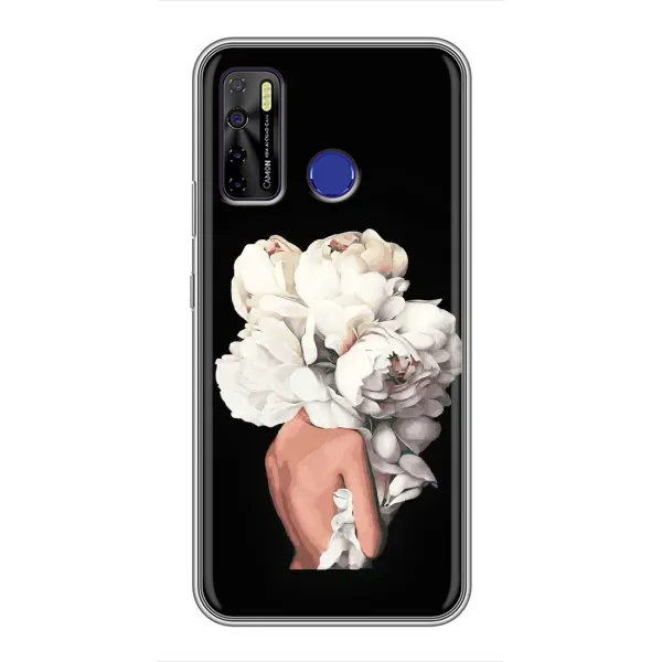 Чехол с принтом «Белые цветы» для TECNO Camon 15 Air Чехол с принтом «Белые цветы» для TECNO Camon 15 Air
