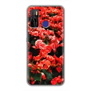 Чохли з квітами для TECNO Camon 15 Air (VPrint) (Квіти червоні)