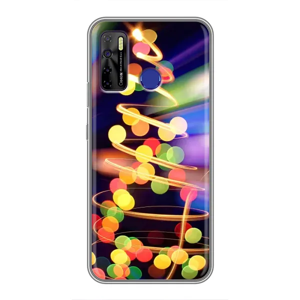 Чохол з принтом «Ялинка в огоньках» для TECNO Camon 15 Air