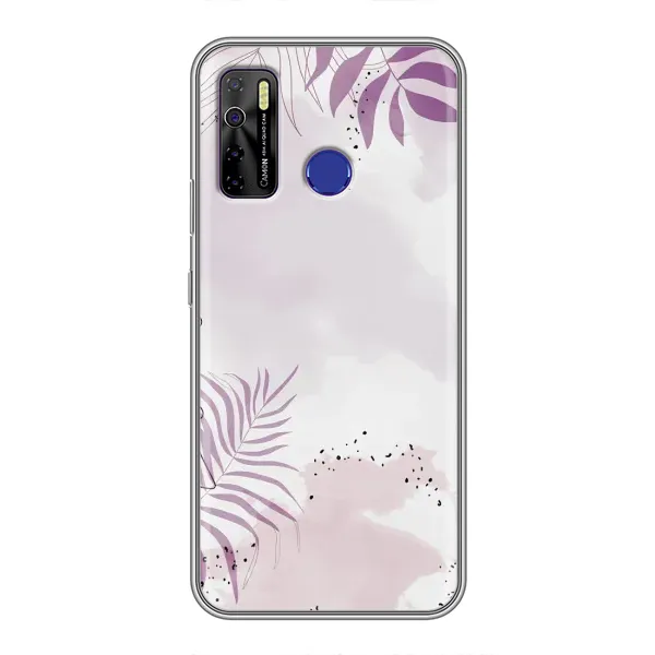 Чехол с принтом «Фиолетовые листья» для TECNO Camon 15 Air