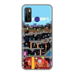 Чохол Майнкрафт на TECNO Camon 15 Air (AlphaPrint) Minecraft (фон Minecraft)