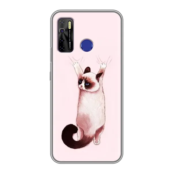 Чехол с принтом «Котик падает» для TECNO Camon 15 Air