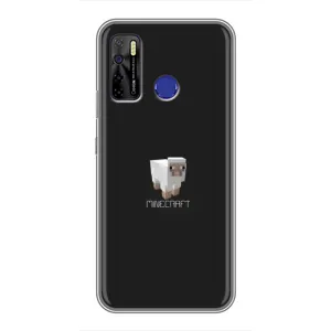 Чохол Майнкрафт на TECNO Camon 15 Air (AlphaPrint) Minecraft (Овечка Майнкрафт)