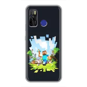 Чохол Майнкрафт на TECNO Camon 15 Air (AlphaPrint) Minecraft (персонажі Minecraft)