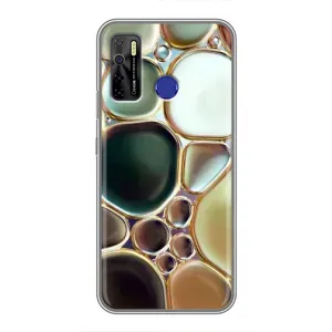 Мраморний чехол на TECNO Camon 15 Air (VPrint) (Радужний Мрамор)