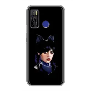 Чохли Венсдей на TECNO Camon 15 Air Уенсдей (AlphaPrint) (серйозна Венздей)