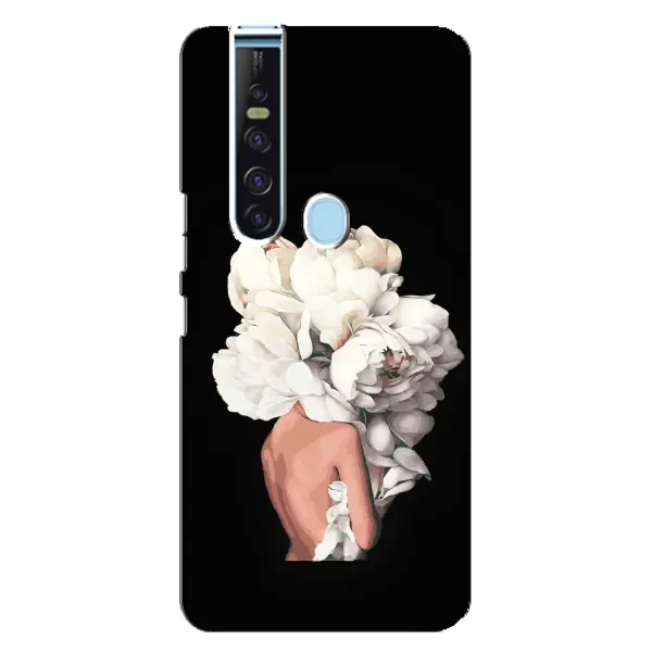 Чехол с принтом «Белые цветы» для TECNO Camon 15 Pro