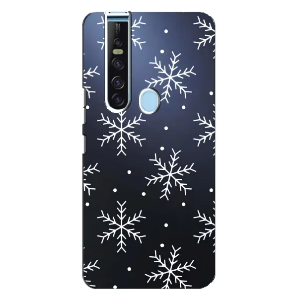 Чехол с принтом «Белые снежинки» для TECNO Camon 15 Pro Чехол с принтом «Белые снежинки» для TECNO Camon 15 Pro