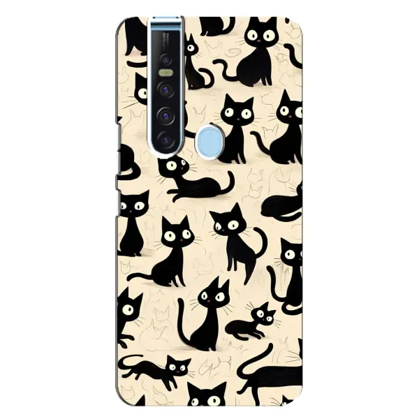 Чехол с принтом «Черные коты» для TECNO Camon 15 Pro Чехол с принтом «Черные коты» для TECNO Camon 15 Pro