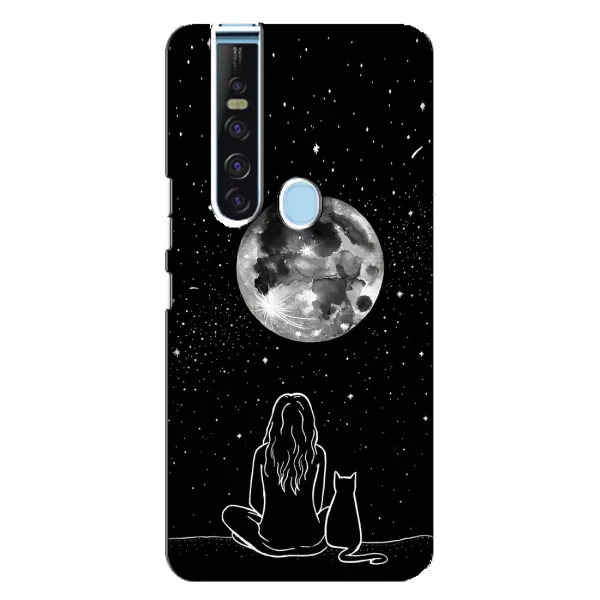 Чехол с принтом «Девушка с котом» для TECNO Camon 15 Pro Чехол с принтом «Девушка с котом» для TECNO Camon 15 Pro