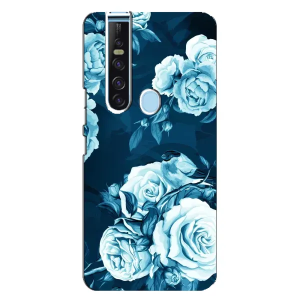 Чехол с принтом «Голубые Бутоны» для TECNO Camon 15 Pro