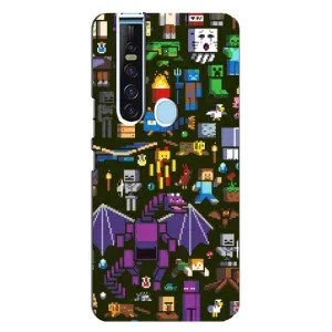 Чохол Майнкрафт на TECNO Camon 15 Pro (AlphaPrint) Minecraft (Колаж Майнкрафт)