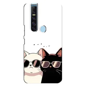 Чехол с рисунком кот на TECNO Camon 15 Pro (Коты в очках)
