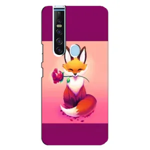 Чехлы с картинкой Лисички для TECNO Camon 15 Pro (VPrint) (Лисичка с розочкой)