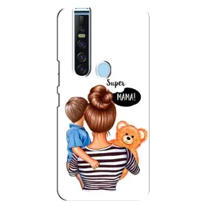 Чехол с печатью для TECNO Camon 15 Pro - (Мама с ребенком) (AlphaPrint) (Мама с сыном)