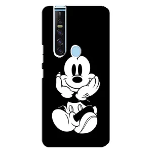 Міккі Маус чохол для TECNO Camon 15 Pro (AlphaPrint - Мультяшні) (Маус на чорному)
