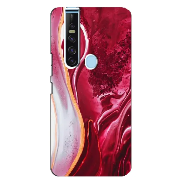 Чохол з принтом «Мрамор червоний» для TECNO Camon 15 Pro