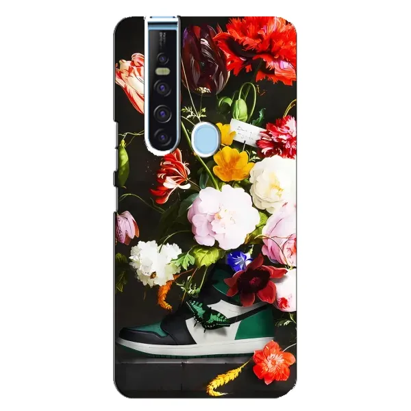 Чехол с принтом «Nike цветы» для TECNO Camon 15 Pro