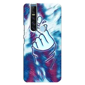 Чохол з принтом для TECNO Camon 15 Pro (AlphaPrint - Знак сердечка) (Радужне серце)