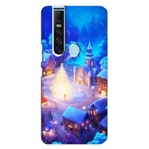 Рождественские Чехлы для TECNO Camon 15 Pro (VPrint) (Рождественский город)