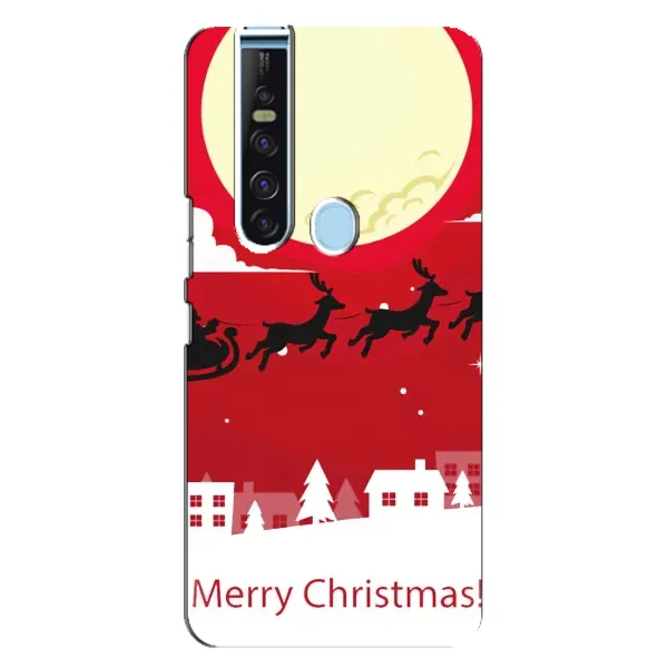 Чехол с принтом «Санта с оленями» для TECNO Camon 15 Pro