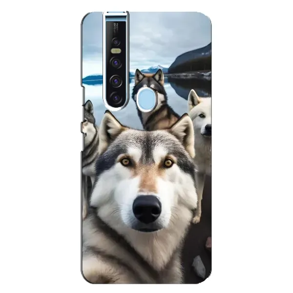 Чехол с принтом «Селфи ХАски» для TECNO Camon 15 Pro Чехол с принтом «Селфи ХАски» для TECNO Camon 15 Pro