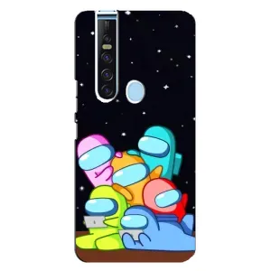 Чохли Амонг Ас для TECNO Camon 15 Pro (AlphaPrint) (Скіни в космосі)