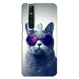 Чехол с принтом для TECNO Camon 15 Pro (AlphaPrint) Модные коты (Стильный кот)