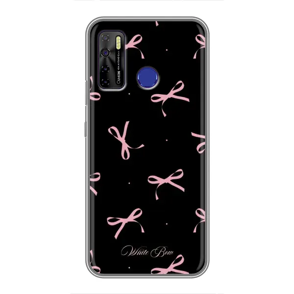 Чехол с принтом «Банты на черном» для TECNO Camon 15
