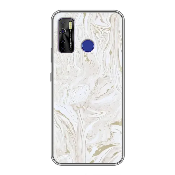 Чохол з принтом «Білий мрамор» для TECNO Camon 15 Чохол з принтом «Білий мрамор» для TECNO Camon 15