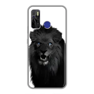 Чехлы с картинками животных TECNO Camon 15 (Черный ЛЕВ)
