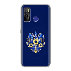 Чехлы для TECNO Camon 15  Укр. Символика (AlphaPrint) (Цветочный Герб)