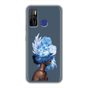 Чехлы (ART) Цветы на TECNO Camon 15 (VPrint) (Цветы на голове)