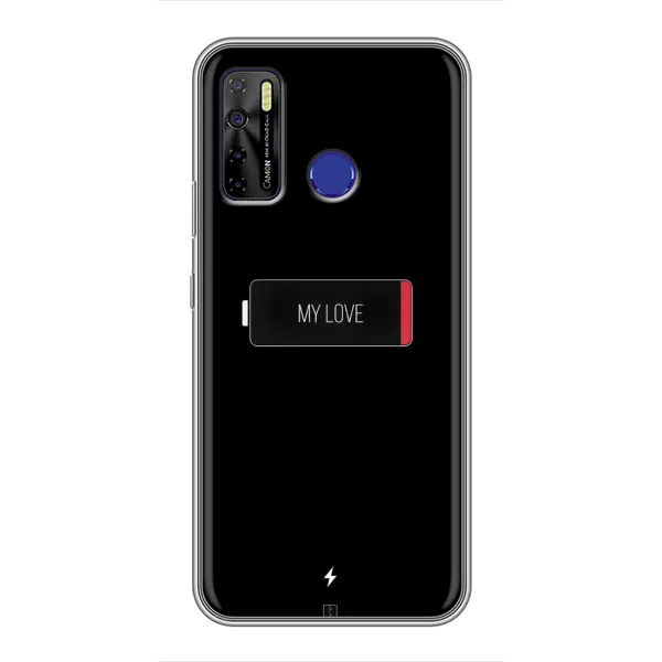 Чохол з принтом «Love battery» для TECNO Camon 15 Чохол з принтом «Love battery» для TECNO Camon 15