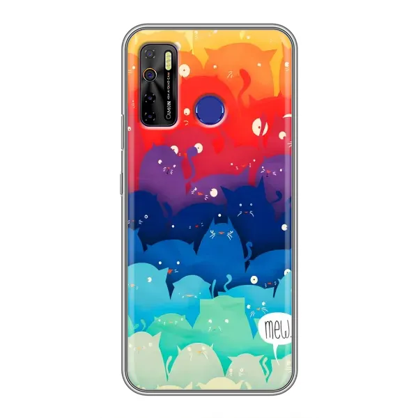 Чохол з принтом «Mew» для TECNO Camon 15