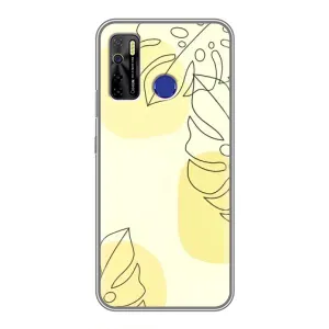 Силиконовый чехол с принтом в цветах на TECNO Camon 15
