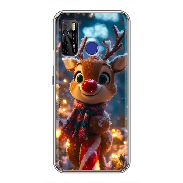 Чохол з принтом «Олень з шарфом» для TECNO Camon 15 Чохол з принтом «Олень з шарфом» для TECNO Camon 15