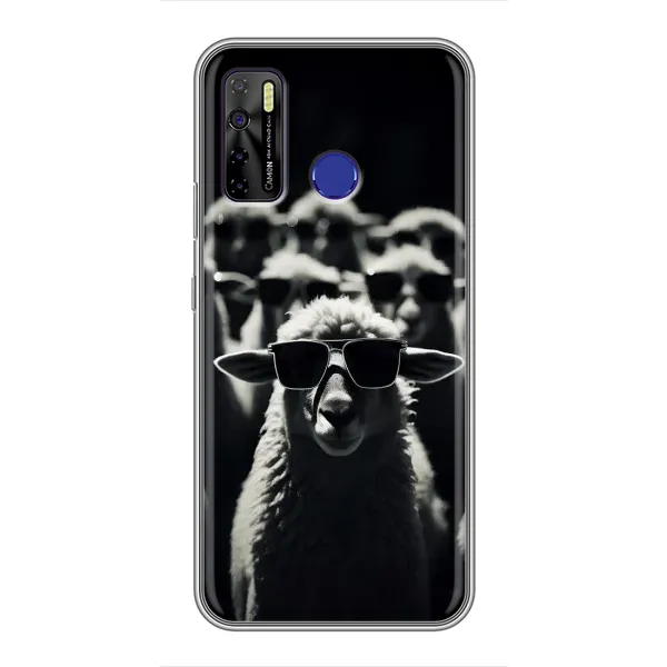 Чохол з принтом «Овечка в окулярах» для TECNO Camon 15 Чохол з принтом «Овечка в окулярах» для TECNO Camon 15