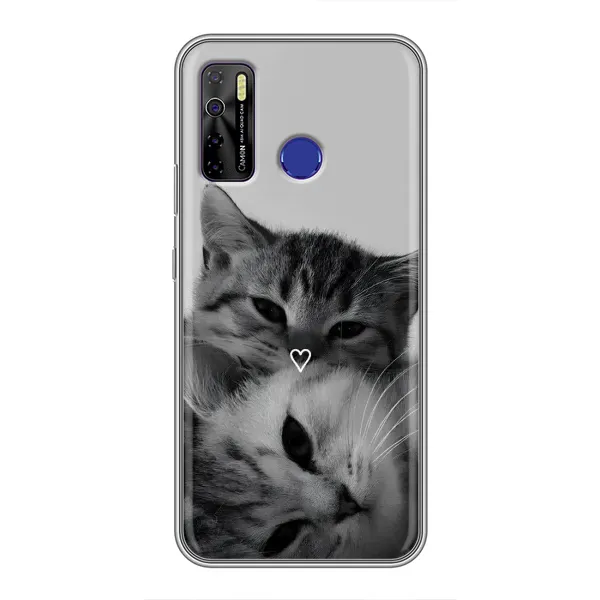 Чохол з принтом «Пара котів» для TECNO Camon 15