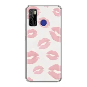 Чехол с розовым рисунком для TECNO Camon 15 (Розовые губы)