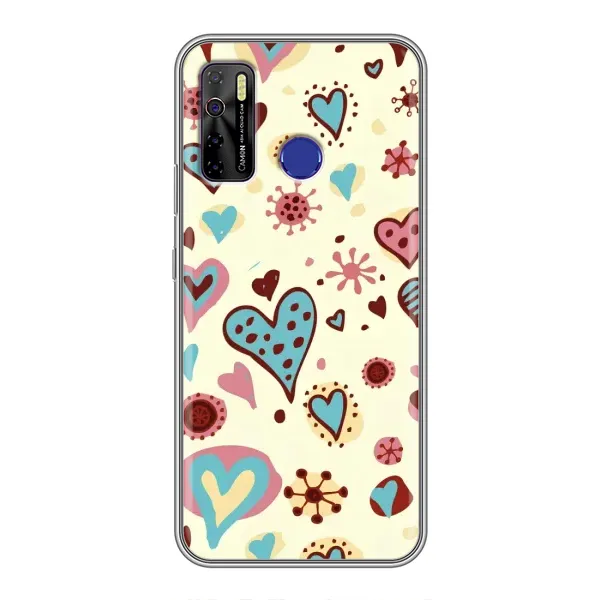 Чохол з принтом «Сердечки» для TECNO Camon 15 Чохол з принтом «Сердечки» для TECNO Camon 15