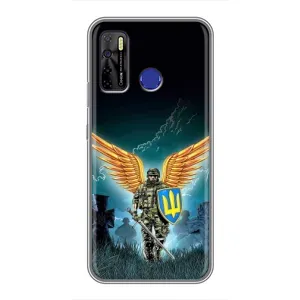 Чехлы с картинкой ЗСУ для TECNO Camon 15 (AlphaPrint) (Солдат ЗСУ)