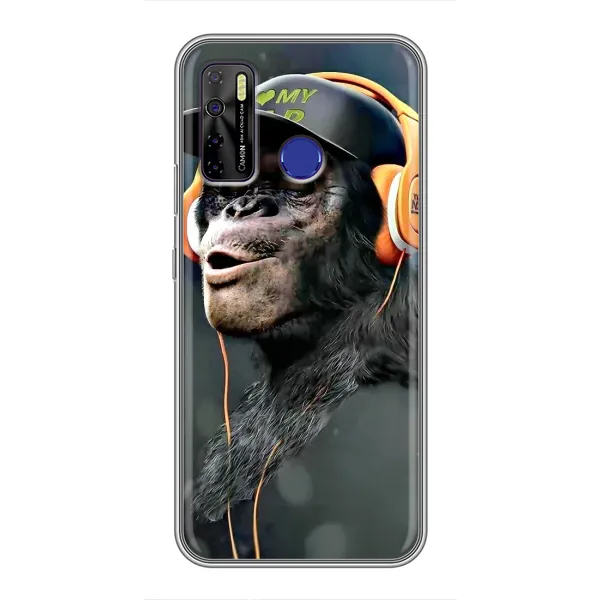 Чехол с принтом «В наушниках» для TECNO Camon 15