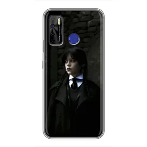 Чехол с дизайном Венздей 2 на TECNO Camon 15 (Темный стиль Уэнздей)