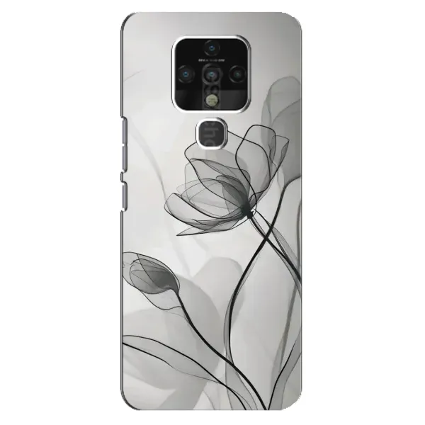 Чехол с принтом «Черные цветы» для TECNO Camon 16 Pro Чехол с принтом «Черные цветы» для TECNO Camon 16 Pro
