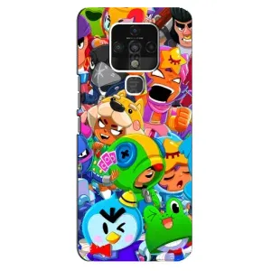 Чехлы Brawl Stars для TECNO Camon 16 Pro (AlphaPrint) (Герои Бравл Старс)